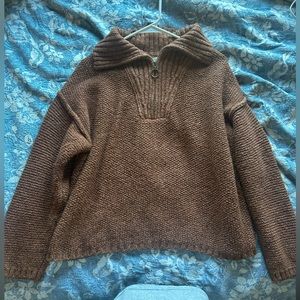 Cropped knit sweater